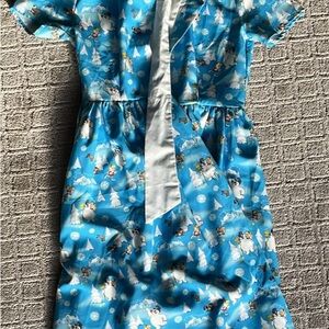 Unique vintage Snowman Print Dress